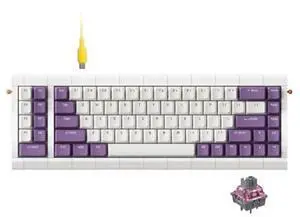 KBDcraft 02Lilith Q 75% 5.5deg Ergonomic Keyboard with OEM Keycap, Lego-Compatible Case, Gasket Mount, Wired, RGB, Hot-Swappable, Linear Switch, QMK, Vial for Win/Mac, Full Kit, White (Lilith Q 75%)