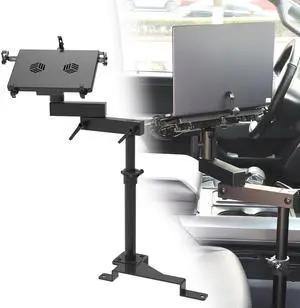 MELIPRON Truck Laptop Mount Fit for Ford F150 F250 F350 F550 No-Drilling Vehicle Computer Mount Stand for Laptops Up to 17"