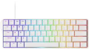 MONSGEEK FUN60 Ultra Rapid Trigger Gaming Keyboard 8k Magnetic Switch TMR Aluminum Wired Keyboard 60% White Shine-Through MagMech, Glare Magnetic Switch