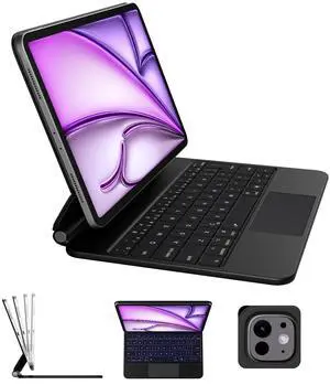 riwezox Magnetic Case for iPad Pro 13" 2024 with Backlit Keyboard|Magnets Stays Secure on Trains/Flights|Magic Keyboard Case Compatible ONLY 2024 13inch M4 Models:A2925/ A2926 (DO NOT Fit 2022!)
