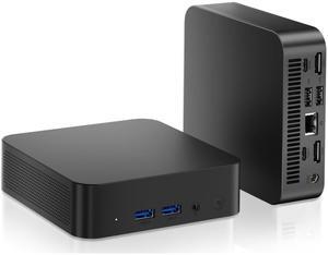 Mini PC N100, Intel 12th Gen N100, 16GB DDR4 RAM 512GB M.2 SSD Mini Computers, Build-in Power Supply Mini Desktop Computer Support 4K Dual Display/USB3.0/WiFi5/BT4.2/Gigabit Ethernet Home/Office