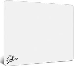 SIROOLAC 2.0 Ultra-Thin Tempered Glass Gaming Mouse Pad, Designed for FPS, Full-Coverage Anti-Slip Base,Etched Surface,Only 2.6mm Thick,Redefine Your Shooting Experience(White,400mm*480mm)