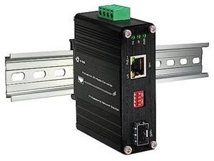 Throncom Industrial 10G 90W PoE Fiber Media Converter Mini 10GBase-X SFP+ Fiber Optic Transceiver IEEE802.3bt PoE++ Cooper to SFP+ 10Gigabit Ethernet Converter DIN Rail 48-57V DC Input