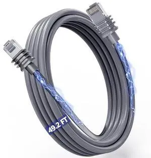 WAWINY Standard Starlink Gen 3 Cable 49.2FT/15M, Starlink Cable Gen 3 Replacement, Durable Waterproof V3 Cable for Rectangular Starlink Satellite, Ethernet Extension Cable - Grey