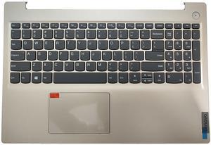 Wzqrps Replacement for Lenovo IdeaPad 3 15IML05 15IIL05 15ADA06 15ARE05 Laptop Upper Case Palmrest Non-Backlit Keyboard Touchpad Assembly Part 5CB0X57656 5CB1D03627 5CB0X57656 Gold