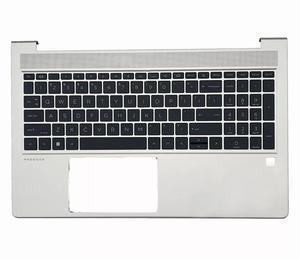 Wzqrps New Replacement for HP Probook 450 G8 455 G8 Laptop Upper Case Palmrest Keyboard Assembly Part M21742-001 M21740-001 M21741-001 4BX8QTATP30 Silver (Probook 450 455 G8 Backlit Keyboard)