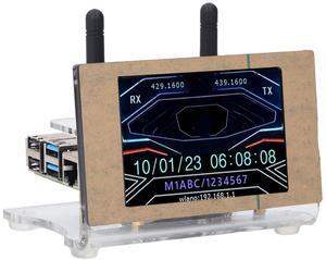 MMDVM Hotspot Spot Radio Station, Digital Voice Modem with 3.5 Inch Display 16Gb Memory, Compatible with Ras Pi 4B MMDVM Duplex Board