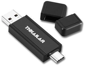 Thkailar 1TB USB Thumb Drive 3.2 Gen 2 High-Speed USB Drive SSD Up to 500MB/s Read 2 in 1 Solid State Thumb Drive Compatible with iPhone 15/16,Android Phone/PC/Mac/LaptopPS4/PS5
