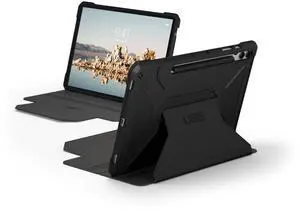 URBAN ARMOR GEAR UAG Designed for Samsung Galaxy Tab S10 Plus Case 12.4" SM-X820/SM-X826B Metropolis SE, Multi-Angle Kickstand Folio with Auto Wake/Sleep S Pen Holder Rugged Protective Cover, Black