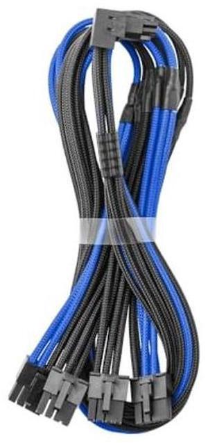 CableMod RT-Series Pro ModMesh Sleeved 12V-2x6 12VHPWR 90deg StealthSense PCIe Cable for ASUS/Seasonic/Phanteks - Variant A (Black + Blue, 16-pin to Quad 8-pin, 60cm)