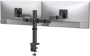 ErGear Dual Monitor Stand, Heavy-Duty Monitor Mounts for 2 Monitors Up to 32", Fully Adjustable with Tiered Arms for Extra Height, Sturdy Design to Minimize Sagging, Supports 22 lbs per Arm