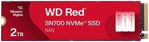 Western Digital 2TB WD Red SN700 NVMe Internal Solid State Drive SSD for NAS Devices - Gen3 PCIe, M.2 2280, Up to 3,400 MB/s - WDS200T1R0C