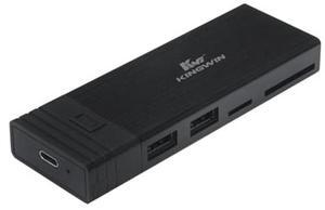 Kingwin M.2 NVMe SSD Enclosure USB-C 3.2 Gen 2 with Card Reader & USB Hub - 10Gbps External SSD Adapter for M-Key/B+M Key NVMe Drives