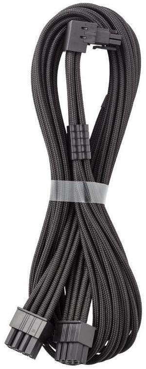 CableMod C-Series Pro ModFlex Sleeved 12V-2x6 12VHPWR 90deg StealthSense PCIe Cable for Corsair Type 4 / Type 3 - Variant B (Black, 16-pin to Dual 8-pin, 60cm)