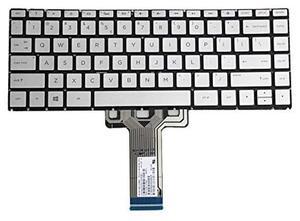 GinTai US Laptops Keyboard with Backlit Replacement for HP Pavilion X360 14-BA 14T-BA 14M-BA 14-BS Series/14-BW 14-BF 14m-CD 14m-DH 14m-CF 14-DK (G) Silver