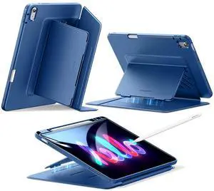 ESR for iPad Air 13 Inch Case M3/M2 (2025/2024), Vertical Stand Cover, Multi Stand Angles, Ultra-Stable Case for iPad Air 13 with Pencil Holder, Flip Series, Blue