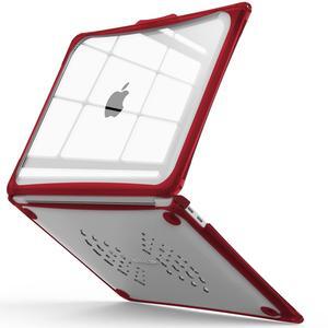 IBENZER Hexpact Compatible with MacBook Air 13 Inch Case 2022 2021 2020 M1 A2337 A2179 A1932, Heavy Duty Protective Case with Screen Lock for Mac Air 13 with Touch ID, Wine Red, AT13-WR