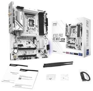 Asrock B760M Pro RS WiFi White Intel Micro ATX Motherboard DDR5 DIMM 7200 MHz 256 GB LGA1700 SATA3 6.0 Gb/s LED M.2