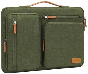 MOSISO 360 Protective Laptop Case 16 inch, 15-15.6 inch Laptop Sleeve Compatible with MacBook Pro 16, HP, Acer, Dell, Lenovo, ASUS, Side Open Carrying Case with 4 Zipper Pockets&Handle, Olive Green