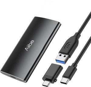 Aiibe External SSD 250GB External Hard Drive USB C Portable SSD, Up to 500MB/s, USB 3.1, External Solid State Drive 250GB for Laptop, Mac, PS4 (Black)
