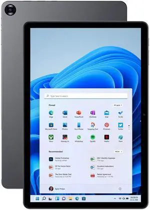 AE86 10.1" Window 11 Pro Tablet PC 12GB RAM 256GB SSD, Intel Core m3 Processor (up to 3.4 GHz), HD Touchscreen, BT5.0 WiFi 5, Type-C, Micro HDMI, Dual Webcam, Space Gray (Keyboard Sold Separately)