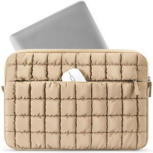 BOSTANTEN Laptop Case Puffy Laptop Sleeve for MacBook Air 15 Inch M3,MacBook Pro 14 Inch M4 2024,Quilted Protective Bag for 15.6 Inch Dell,HP,Lenovo
