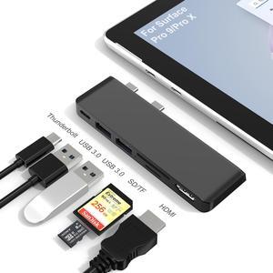Surface Pro 9 Docking Station with 4K HDMI, USB-C Thunerbolt 4 (8K@30Hz Video+40G Data+100W Power), 2X USB3.0, SD+TF Card Slot, Triple Display Microsoft Surface Pro 9/ Surface Pro X Accessories