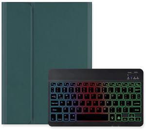Disonbeir Backlit Keyboard Case for iPad 6th/5th Generation Air Air2 Pro 9.7 inch Case with Keyboard 7-Color Backlight Magnetic Detachable Keyboard Cute Candy Color Case,DarkGreen+Black