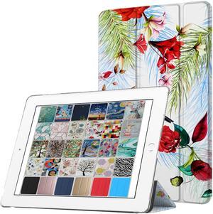 DuraSafe Cases for iPad 10.5 inch Air 3rd Gen Series Tranparent Clear Back Cover with Colored/Printed Front-GRP2PCAir3TRIFOLD4015 (Birds & Flowers)
