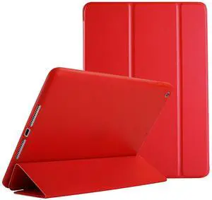 DuraSafe Cases for iPad Air 3 2019 10.5 Inch [ Air 3rd Gen ] A2152 A2123 A2153 A2154 Smart Trifold Lightweight Soft Silicone TPU Back Case - Scarlet