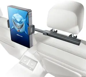eSamcore Headrest Mount for Car, Aluminum Tablet Car Holder for Backseat Kids Large Clamp, Road Trip Essentials for Adults Back Seat Car Accessories Compatible with iPad 4.7 -12.9" Tab