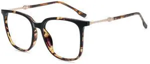 Firmoo Square Blue Light Blocking Glasses Reduce Eye Strain Computer Gaming Eyeglasses Bluelight Glasses for Woman/Men, Tortoise