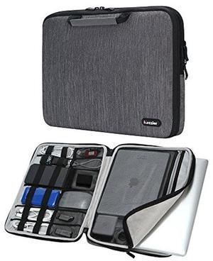 iCozzier 15-15.6 Inch Handle Electronic Accessories Strap Laptop Sleeve Case Bag Protective Bag for 15" MacBook Air/MacBook Pro/Pro Retina Sleeve - Grey