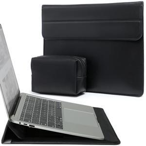 HYZUO 15 Inch Laptop Sleeve Case with Stand Feature Compatible with MacBook Air 15.3/15 M3/M2 Chip A3114 A2941 2024-2023, 15-inch Surface Laptop 7/6/5/4/3, MacBook Pro 15 A1990 A1707 2019-2016, Black
