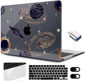 MEEgoodo Case for M4 MacBook Pro 16 inch Case 2024 2023 2021 (A3403/A3186/A2991/A2780/A2485) M3 M2 M1 Pro/Max Chip, Laptop Hard Shell Cases with Keyboard Cover & Trackpad Film, Planets & Galaxies