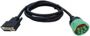 Type2 Green 9Pin J1939 to DB15 ELD Cable for Fleet Management ELD Device for Freightliner 6.6ft/2M
