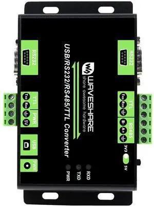 waveshare Industrial Isolated Multi-Bus Converter USB / RS232 / RS485 / TTL Communication Between Different Buses