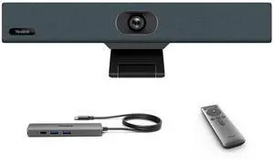 Yealink UVC34 4K Webcam with BYOD Box, Works Between UVC Camera and PC with Type-C Port, Plug-and-Play Webcam Meeting Kit for Conference Room, Certified by Microsoft Teams & Zoom (USB-A & USB-C)