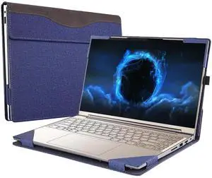 WODBAO Laptop case for Lenovo Yoga 9i 14 (IAP7/IAP8) 2-in-1 Gen 8/7 (2023/2022) and Yoga 9 14IRP8/14IAP7 and Yoga Air 14c IAP7 Laptop case Computer Bag Protection PU case (Dark Blue)