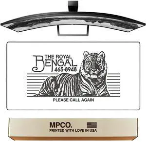 MPCO. OZGMX Large Gaming Desk Pad - 36" x 17" Aeroglyde Fabric Royal Bengal White Desk Mats - Non-Slip, Washable, Smooth Glide for Precision Gaming & Work