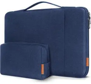 DOMISO 17.3 inch Laptop Sleeve Case Water Resistant Shockproof Protective Computer Bag for 17.3" Notebook/HP Pavilion Envy 17/IdeaPad/LG Gram/MSI with Accesory Bag,Navy