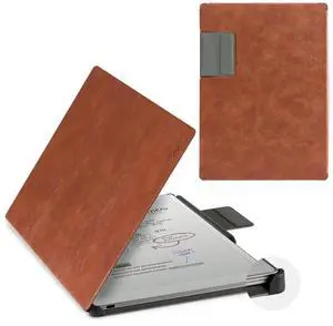 CoBak Premium Magnetic Case for Remarkable Paper Pro 2024 Released 11.8 inch, PU Leather Smart Auto Sleep/Wake Book Folio Cover with Corner Protection and Pen Holder Strap, Vintage Brown
