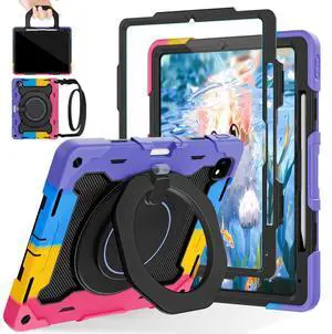 ROISKIN for iPad Pro 13 Inch Case M4 7th Generation for Kids with 360 Kickstand Handle, HD Screen Protector,Shoulder Strap,Pen Holder [15FT Drop Protection] Heavy Duty Military Case for iPad Pro 13