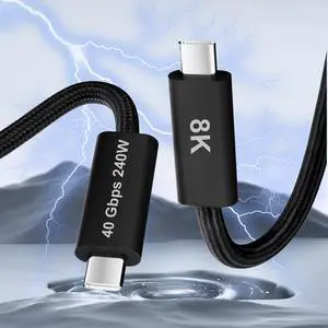 EGTPPJP 240W for Thunderbolt 4 Cable,USB 4 10Ft USB C to USBC Cable, 40Gbps High Speed Data Transfer for 4K/8K Video Display,Compatible with Thunderbolt 4/3 USB-C Monitor Hub Docking Station 3M