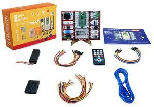 PicoBricks Raspberry Pi Pico W Starter Kit with 12 Detachable Sensors and Extensive Learning Guide, DIY Coding Kit, Raspberry Pi for Kids