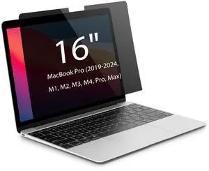 Magnetic Privacy Screen for MacBook Pro 16 inch (2019-2024, M1, M2, M3, M4, Pro, Max), Model A2141, A2485, A2780, A2991, A3186, A3403, Removable Screen Protector, Blue Light Blocking, Anti Glare Prote