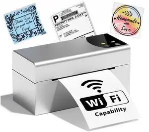 Phomemo WiFi Thermal Label Printer 4x6, Shipping Label Printer for Small Business, Barcodes for Shipping Packages, Compatible with iPhone, Android, Mac, Shopify, USPS