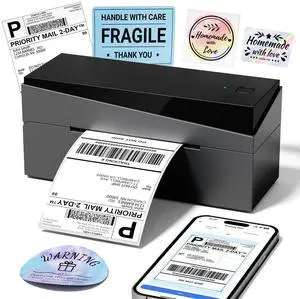 Omezizy Bluetooth Shipping Label Printer 4x6, 249BT Thermal Label Printer 4x6 for Small Business, Shipping Packages, Office, Home, Compatible with Android iPhone iPad Windows macOS Chrome USPS Etsy