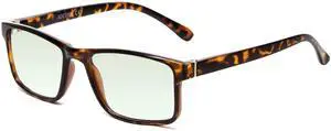 Medspex L2007 Photochromic Transition Glasses Tortoise Havana/Teal Green Therapeutic Color Therapy Blue Light Sensitivity