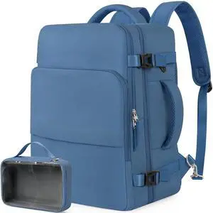 Beraliy Travel Backpack, Carry On Laptop Backpack for Women Men, Airline Approved Personal Item Trave Bag, Lightweight Luggage College Work Weekender Business Bag for Travel, Dark Blue